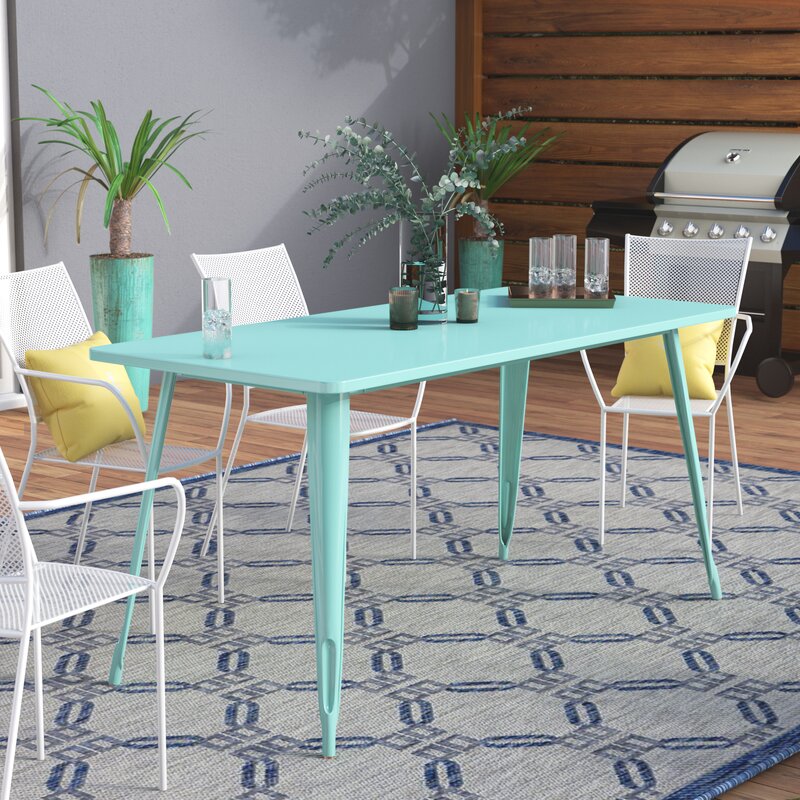 Metal Dining Table And Chairs : Amazon Com Luckyermore 5 Piece Dining
